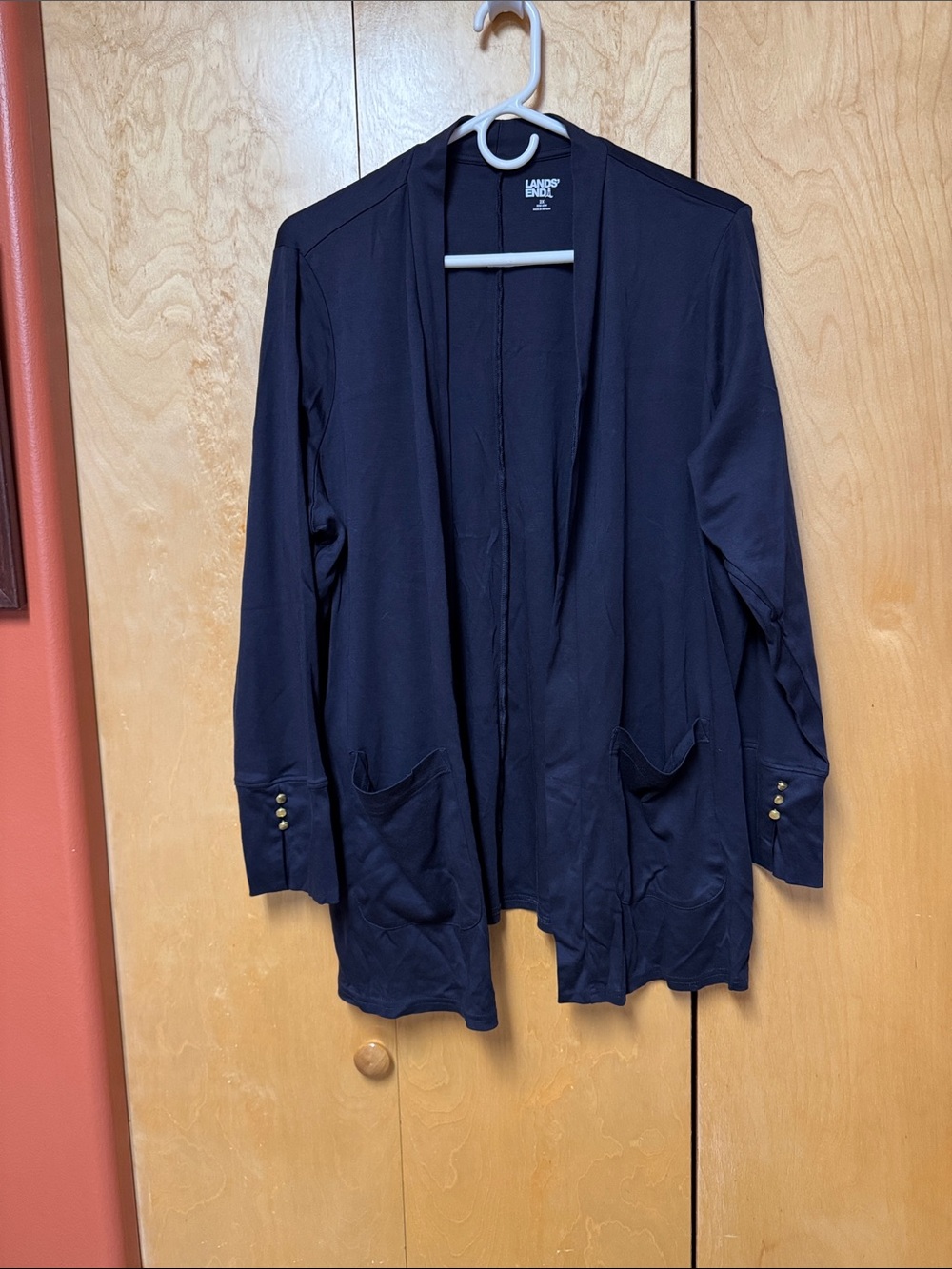 Lands End Jersey cardigan